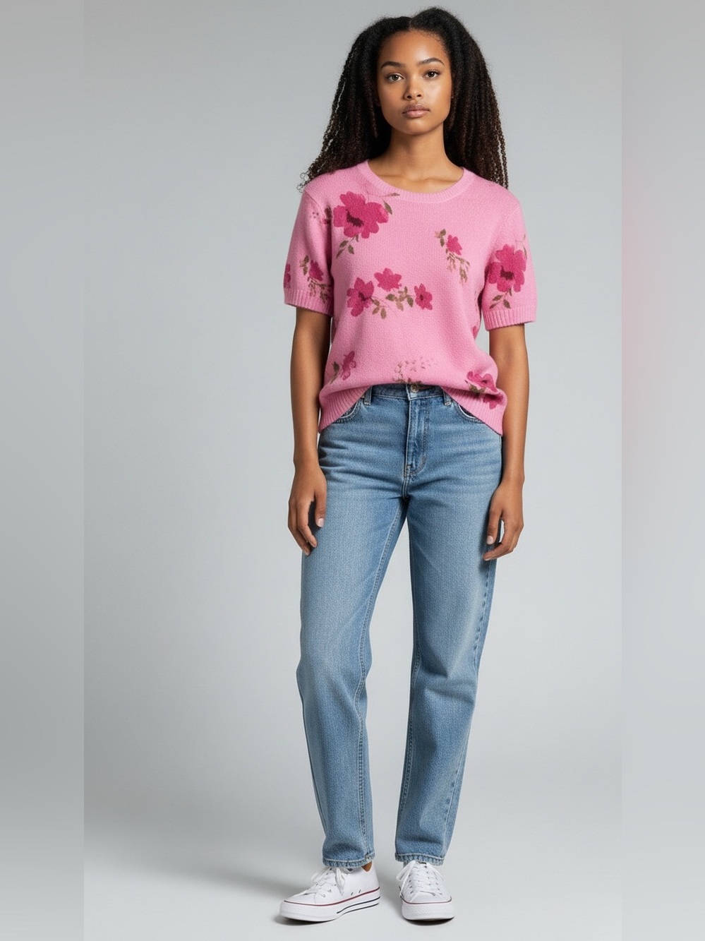NWT Cece Floral Sweater Size M - Picture 2 of 7